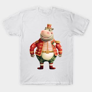 Hippo Christmas Nutcracker T-Shirt